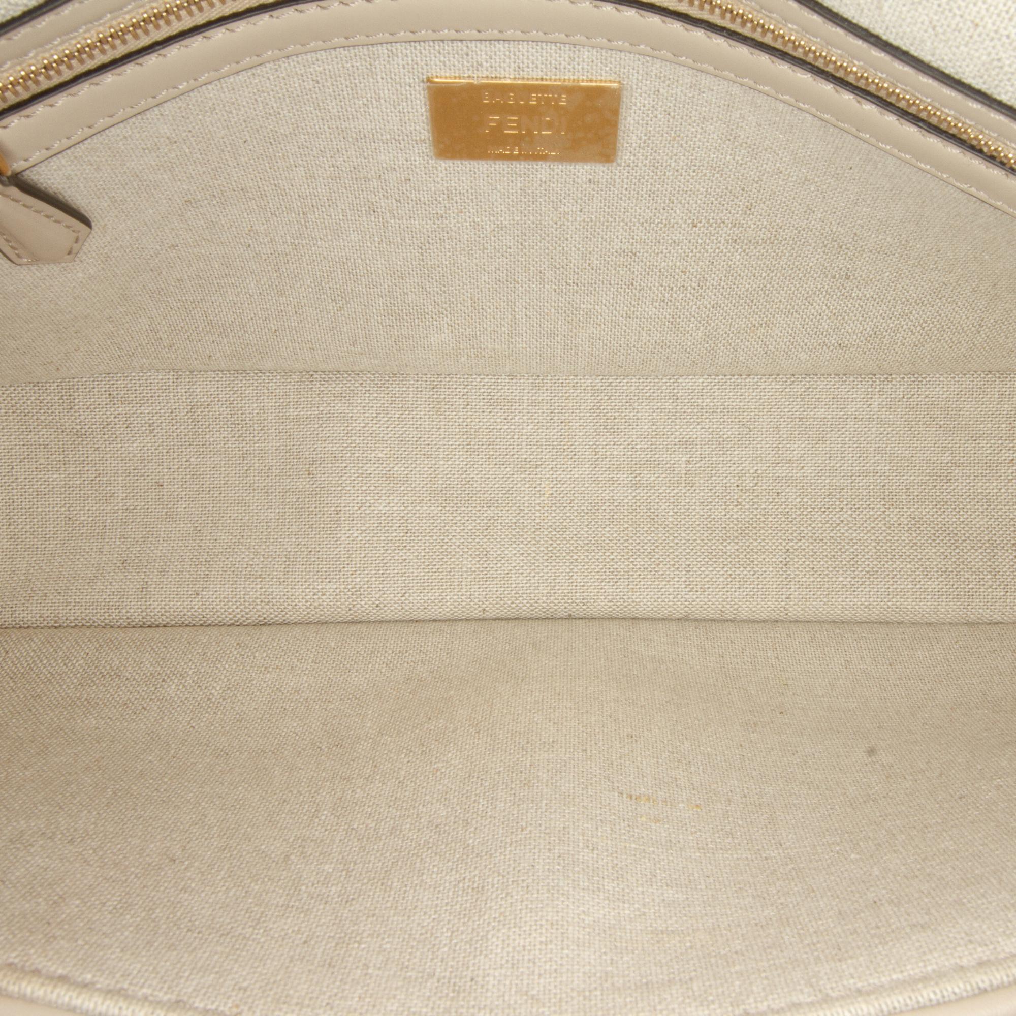 Fendi Zucca Embroidered Baguette Satchel (SHG-8kCI03)