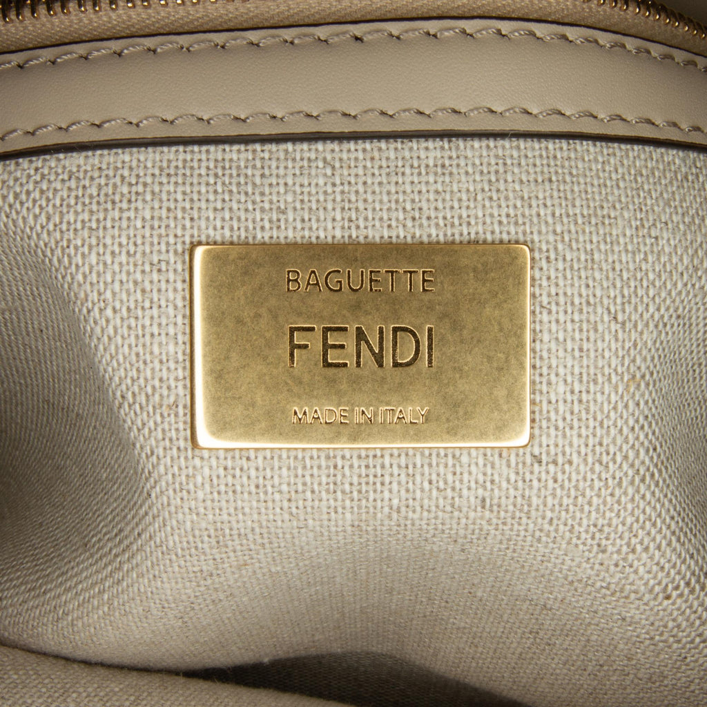 Fendi Zucca Embroidered Baguette Satchel (SHG-8kCI03)
