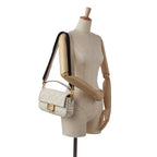 Fendi Zucca Embroidered Baguette Satchel (SHG-8kCI03)