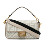 Fendi Zucca Embroidered Baguette Satchel (SHG-8kCI03)