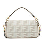 Fendi Zucca Embroidered Baguette Satchel (SHG-8kCI03)