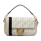Fendi Zucca Embroidered Baguette Satchel (SHG-8kCI03)