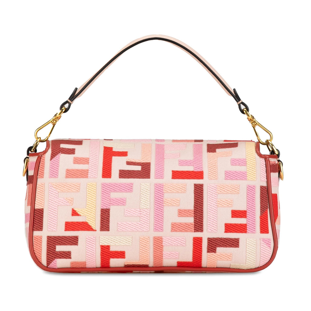Fendi Zucca Embroidered Baguette Satchel (SHG-PGUpqD)