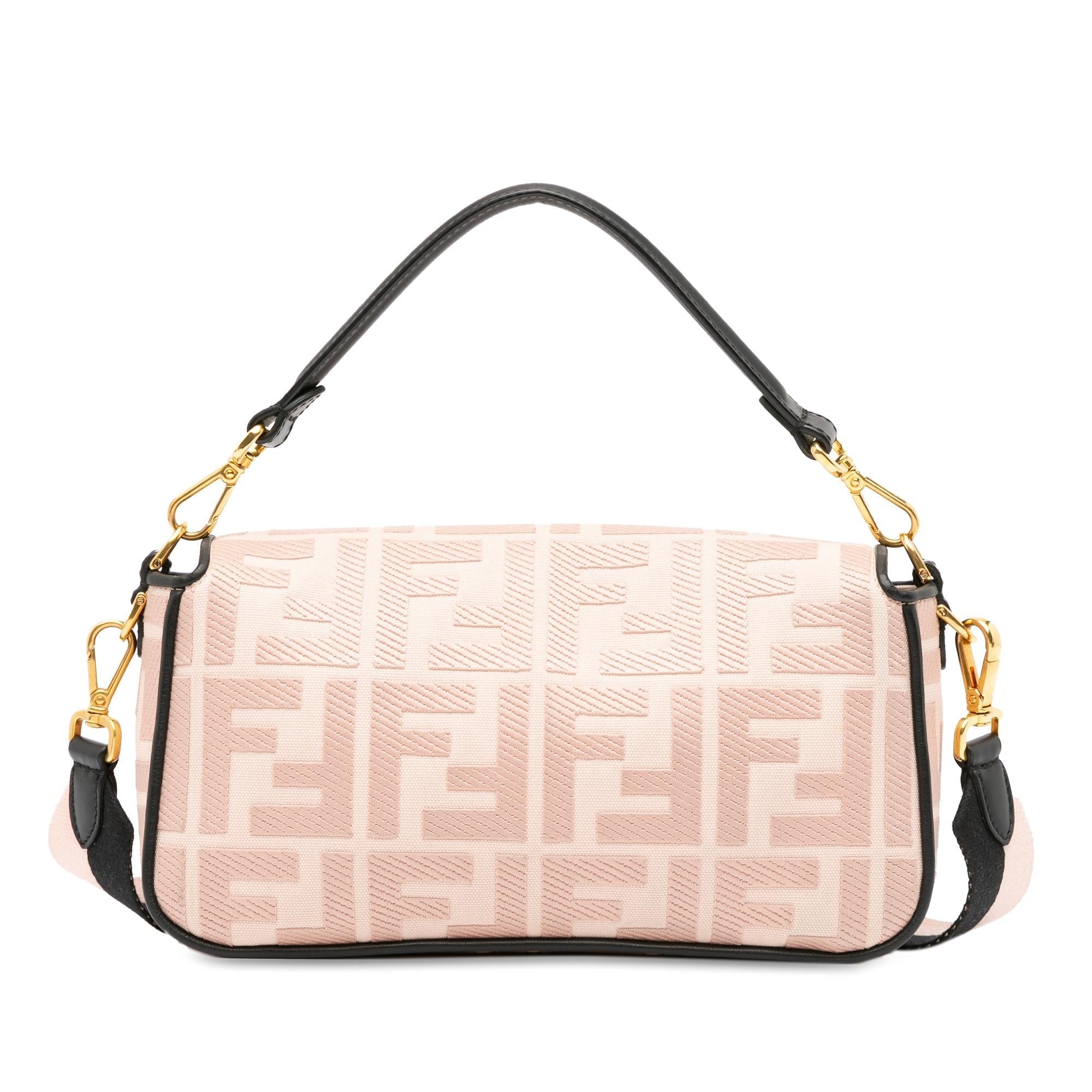 Fendi Zucca Embroidered Baguette Satchel (SHG-5WGn2V)
