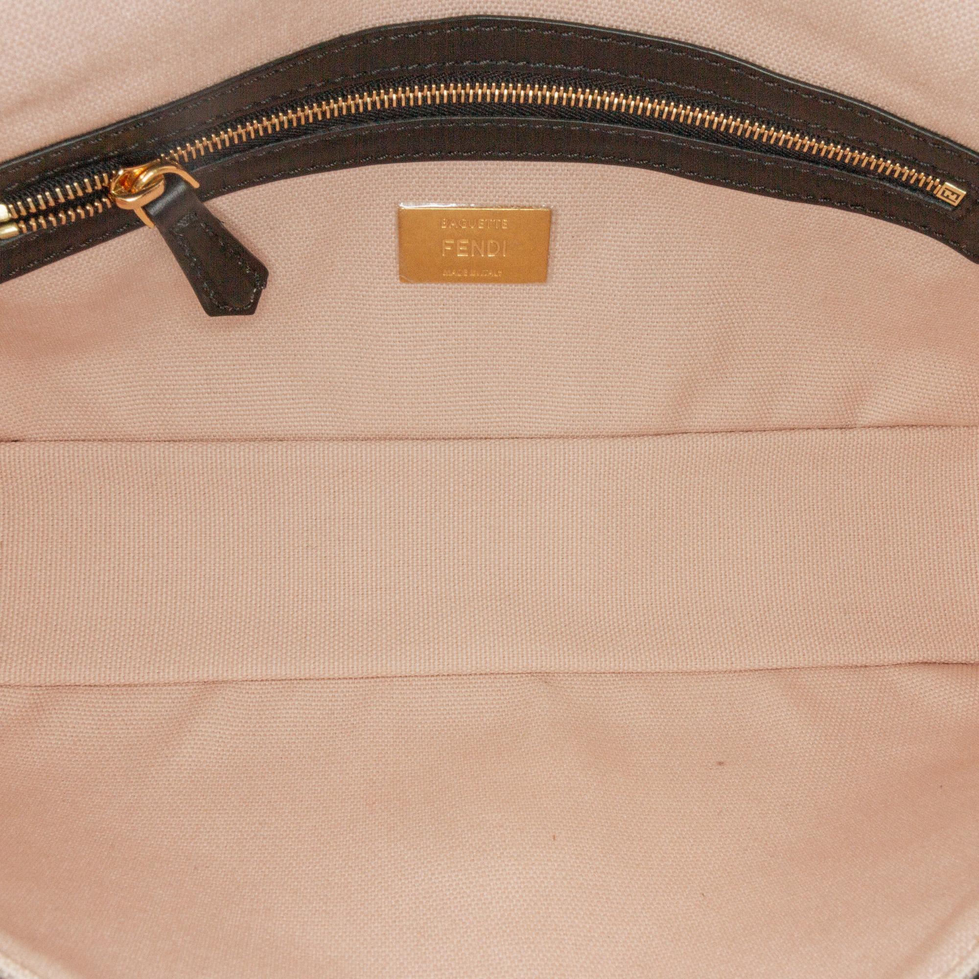 Fendi Zucca Embroidered Baguette Satchel (SHG-5WGn2V)