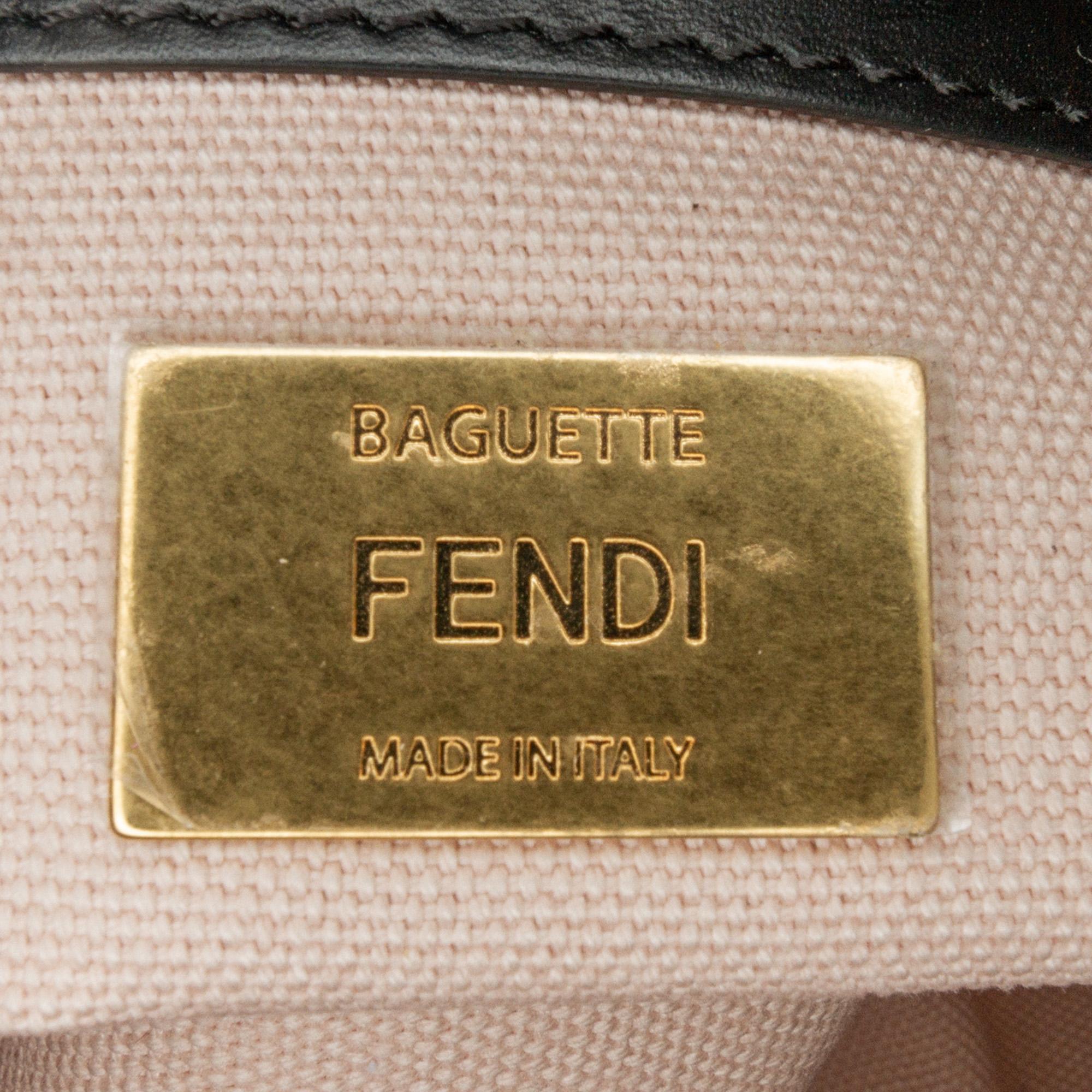 Fendi Zucca Embroidered Baguette Satchel (SHG-5WGn2V)