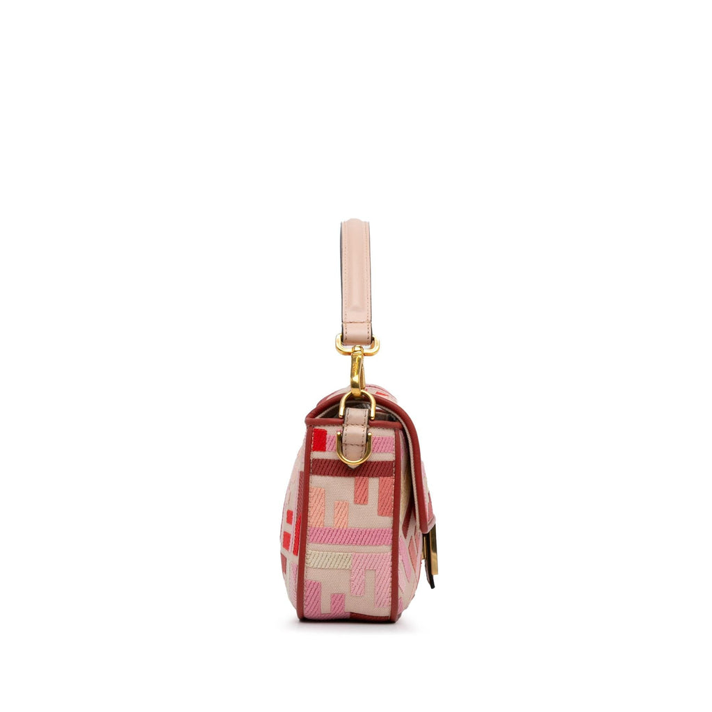 Fendi Zucca Embroidered Baguette Satchel (SHG-WloGCz)