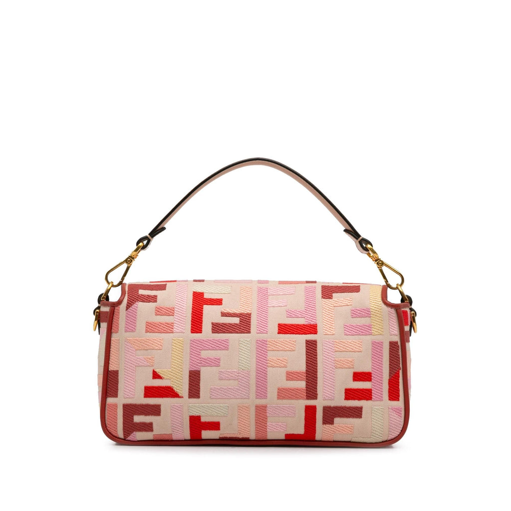 Fendi Zucca Embroidered Baguette Satchel (SHG-WloGCz)