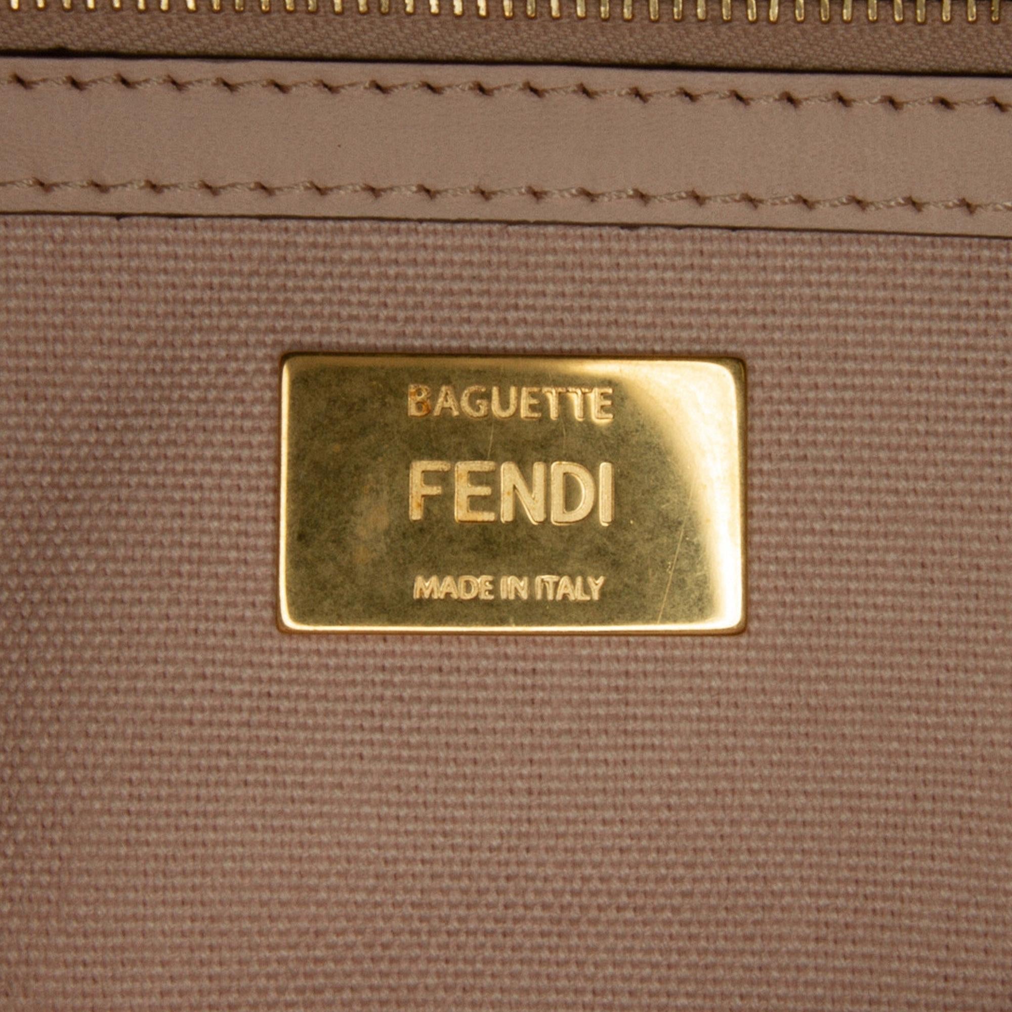 Fendi Zucca Embroidered Baguette Satchel (SHG-WloGCz)