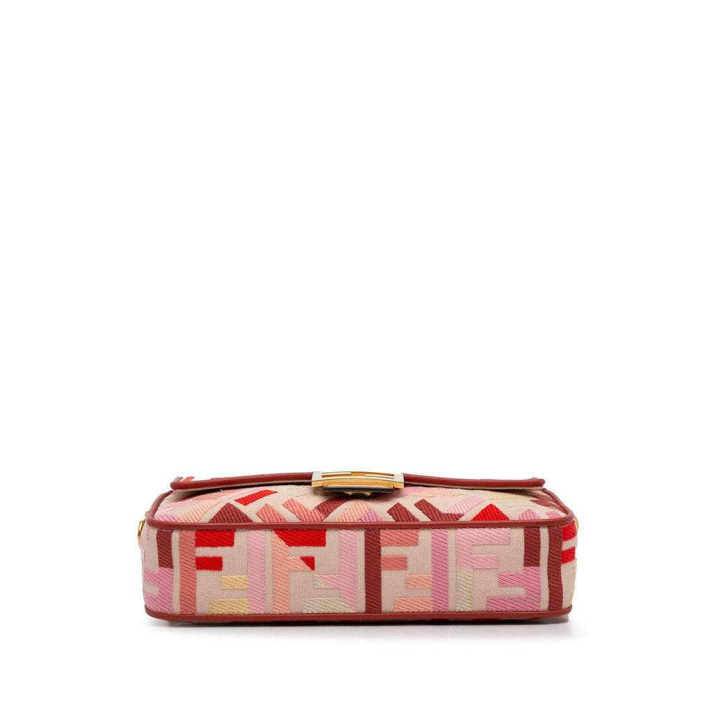 Fendi Zucca Embroidered Baguette Satchel (SHG-WloGCz)