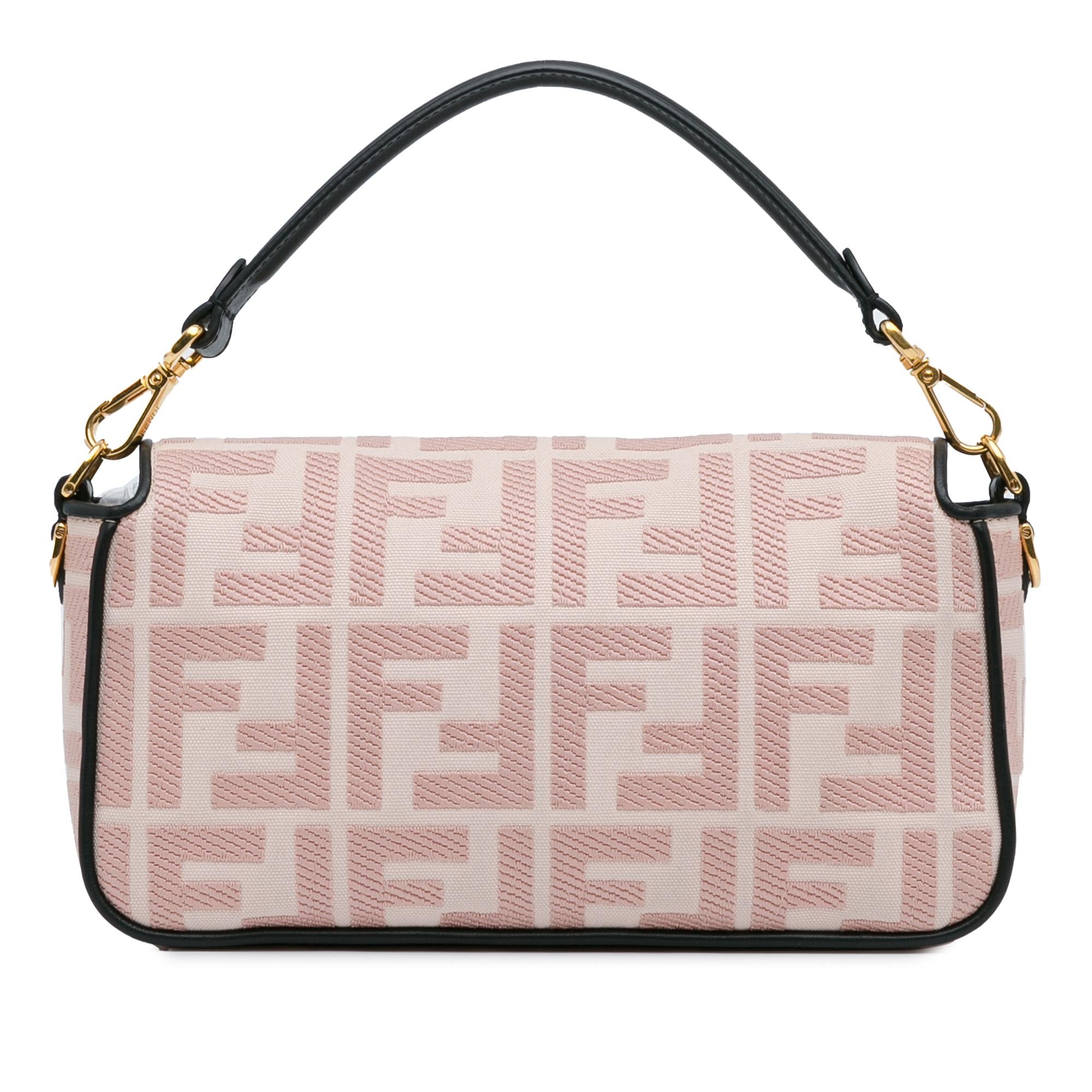 Fendi Zucca Embroidered Baguette Satchel (SHG-3Y1aJA)