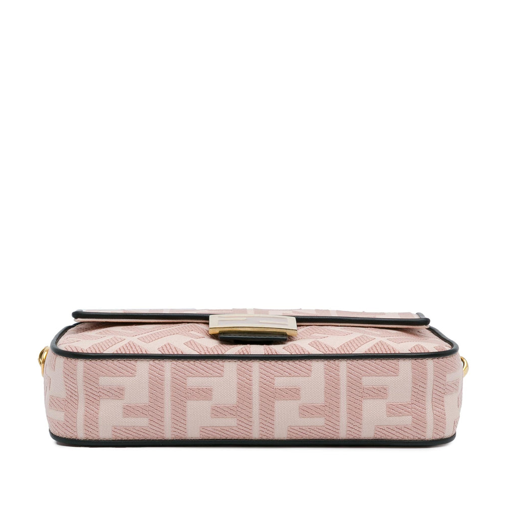 Fendi Zucca Embroidered Baguette Satchel (SHG-3Y1aJA)