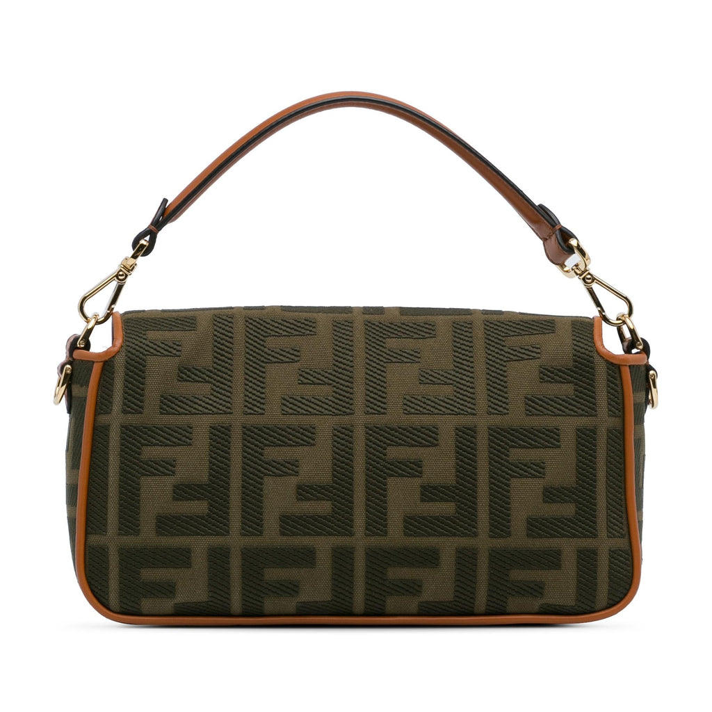 Fendi Zucca Embroidered Baguette Satchel (SHG-DLYg5k)