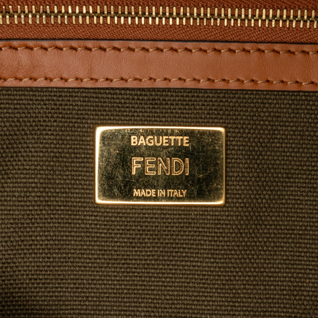 Fendi Zucca Embroidered Baguette Satchel (SHG-DLYg5k)