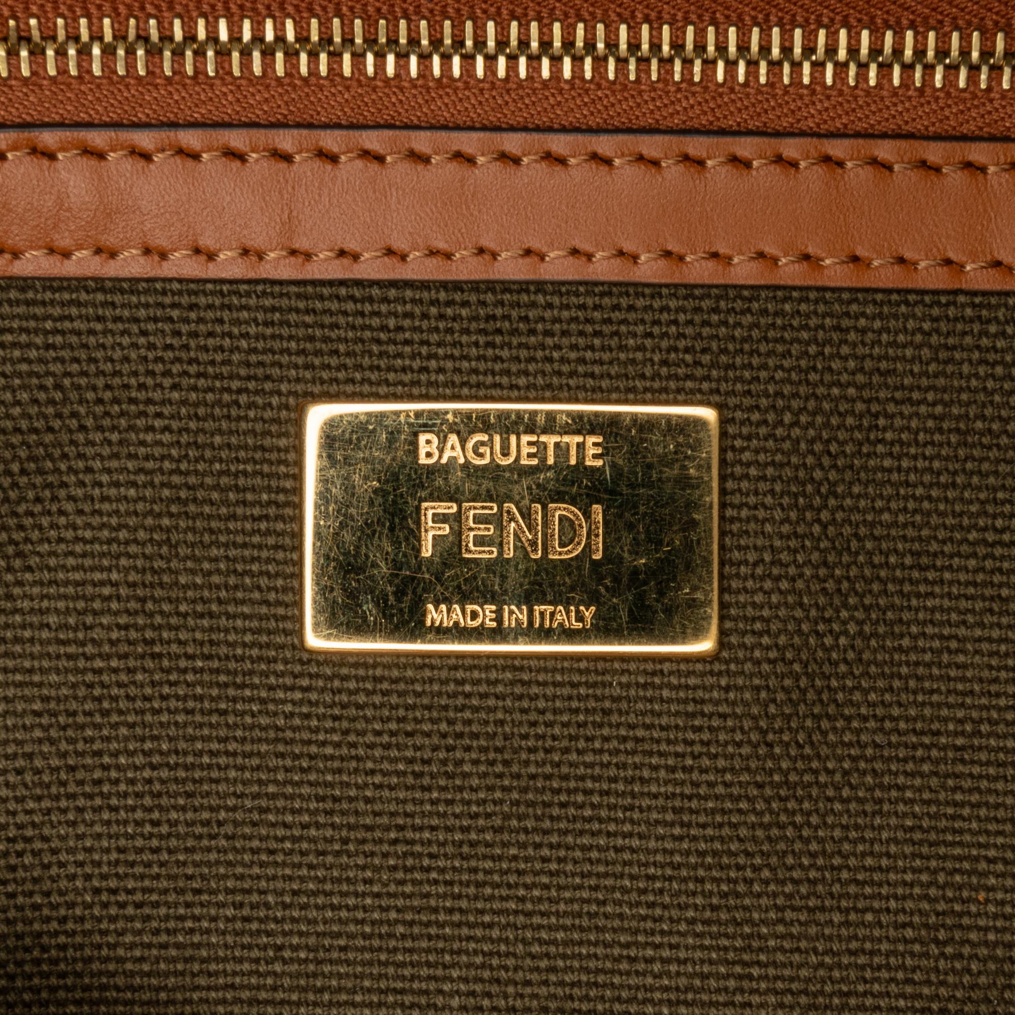 Fendi Zucca Embroidered Baguette Satchel (SHG-DLYg5k)