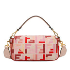 Fendi Zucca Embroidered Canvas Baguette Satchel (SHG-Rvfwx2)