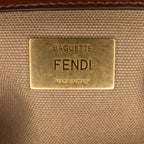 Fendi Zucca Embroidered Canvas Baguette Satchel (SHG-62z4Da)