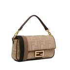Fendi Zucca Embroidered Canvas Baguette Satchel (SHG-62z4Da)