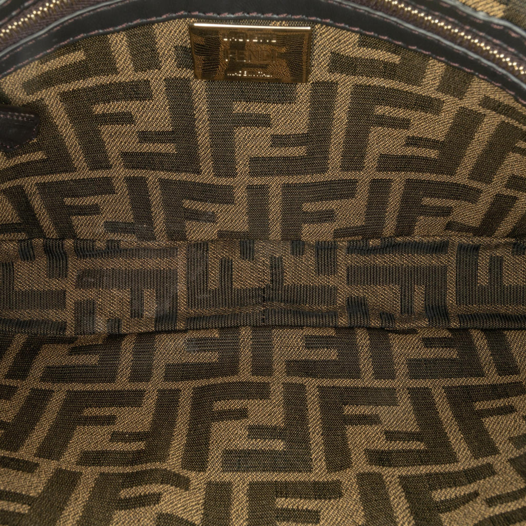 Fendi Zucca Embroidered Canvas Baguette Satchel (SHG-EXLjwd)