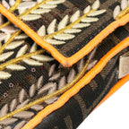 Fendi Zucca Embroidered Canvas Baguette Satchel (SHG-EXLjwd)