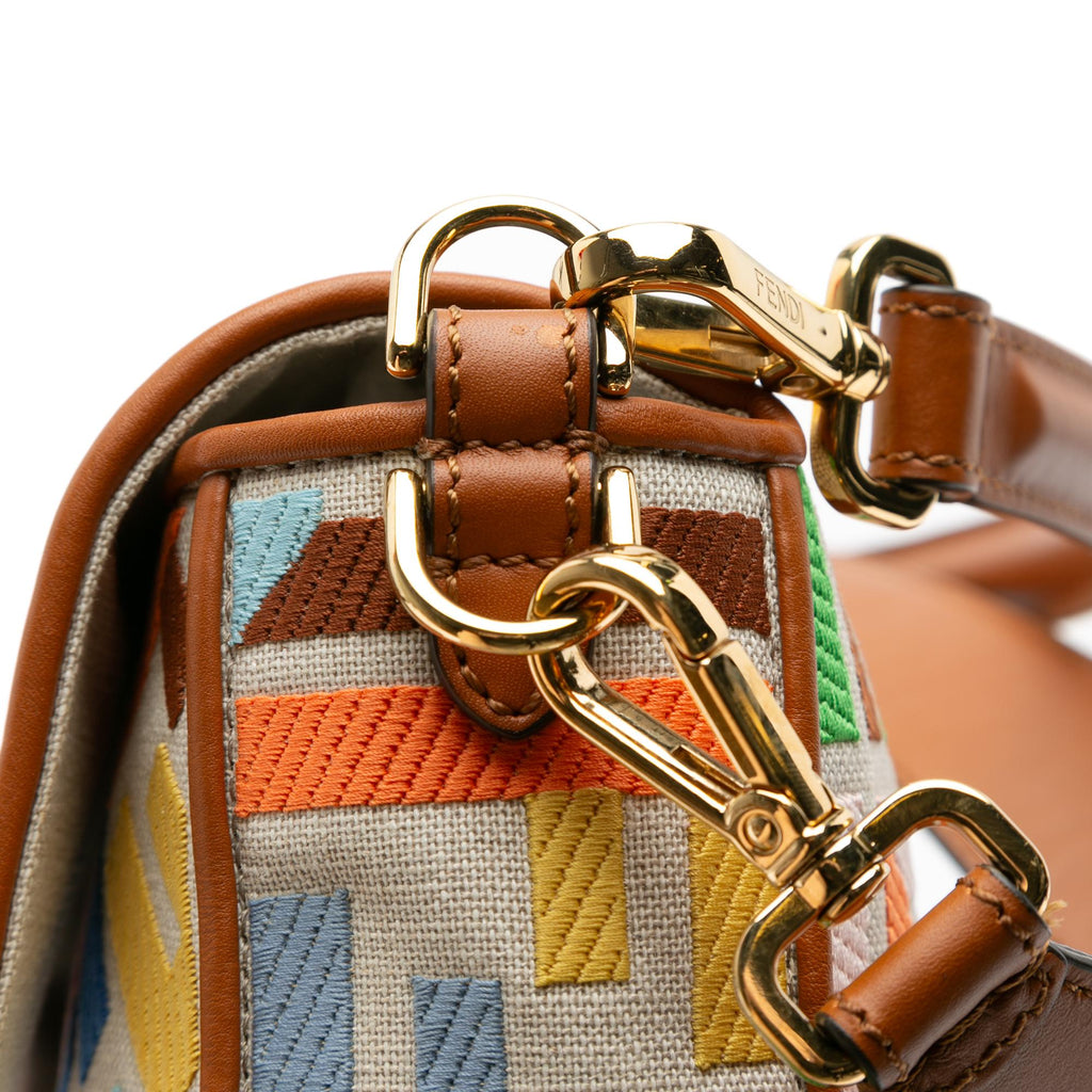 Fendi Zucca Embroidered Canvas Baguette Satchel (SHG-xxhsTe)