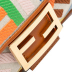 Fendi Zucca Embroidered Canvas Baguette Satchel (SHG-xxhsTe)