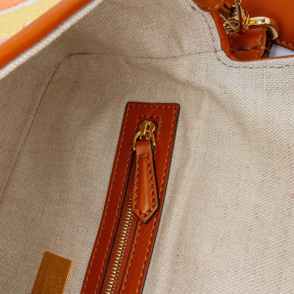 Fendi Zucca Embroidered Canvas Baguette Satchel (SHG-xxhsTe)