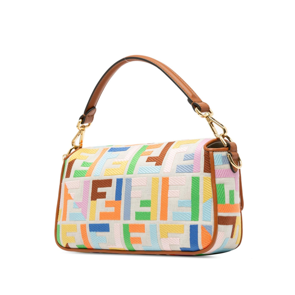 Fendi Zucca Embroidered Canvas Baguette Satchel (SHG-xxhsTe)