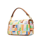 Fendi Zucca Embroidered Canvas Baguette Satchel (SHG-xxhsTe)