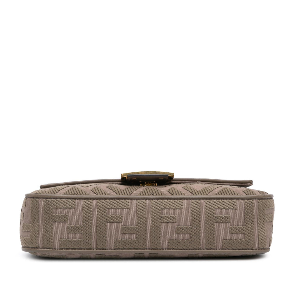 Fendi Zucca Embroidered Canvas Baguette Satchel (SHG-iv4LJh)