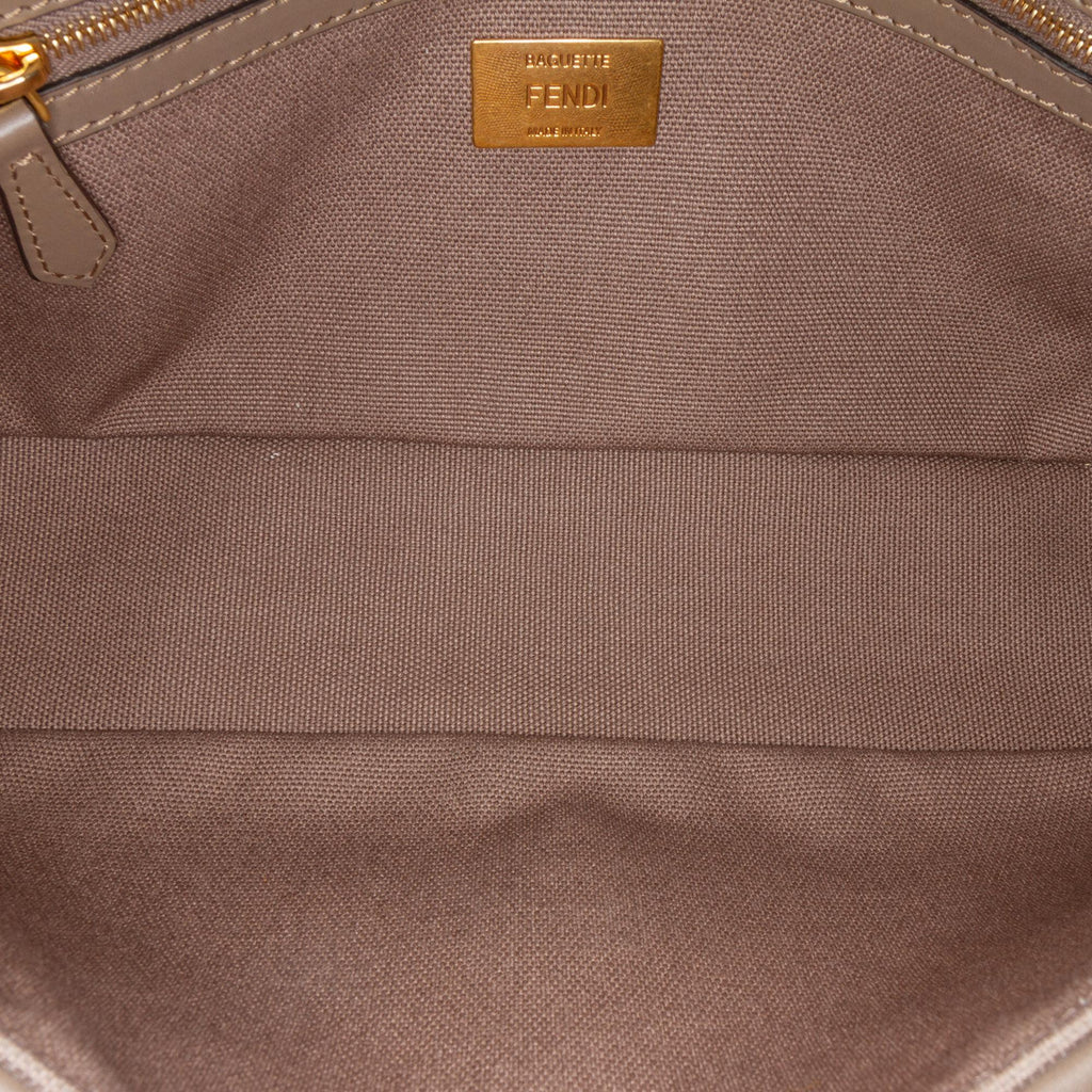 Fendi Zucca Embroidered Canvas Baguette Satchel (SHG-iv4LJh)