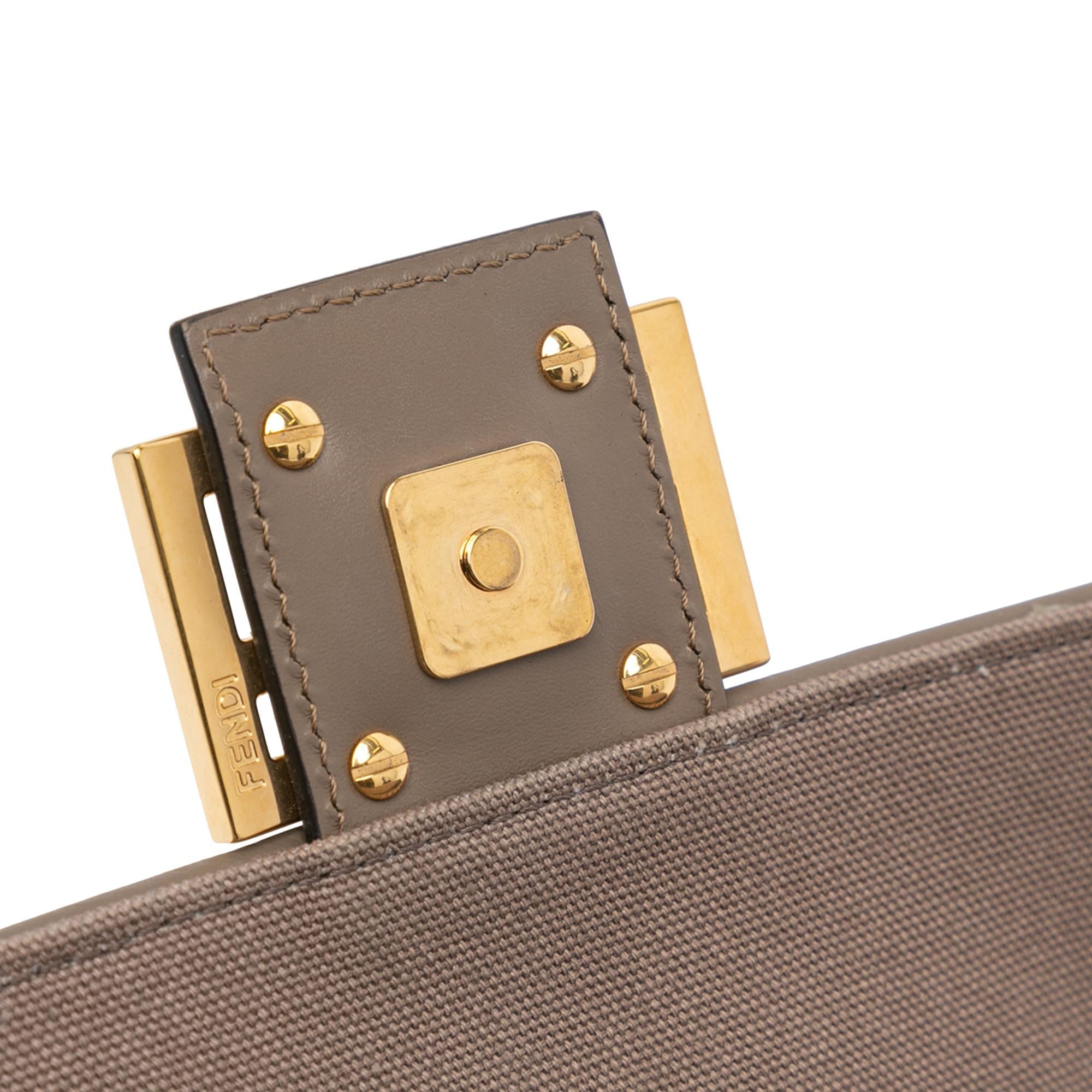 Fendi Zucca Embroidered Canvas Baguette Satchel (SHG-iv4LJh)