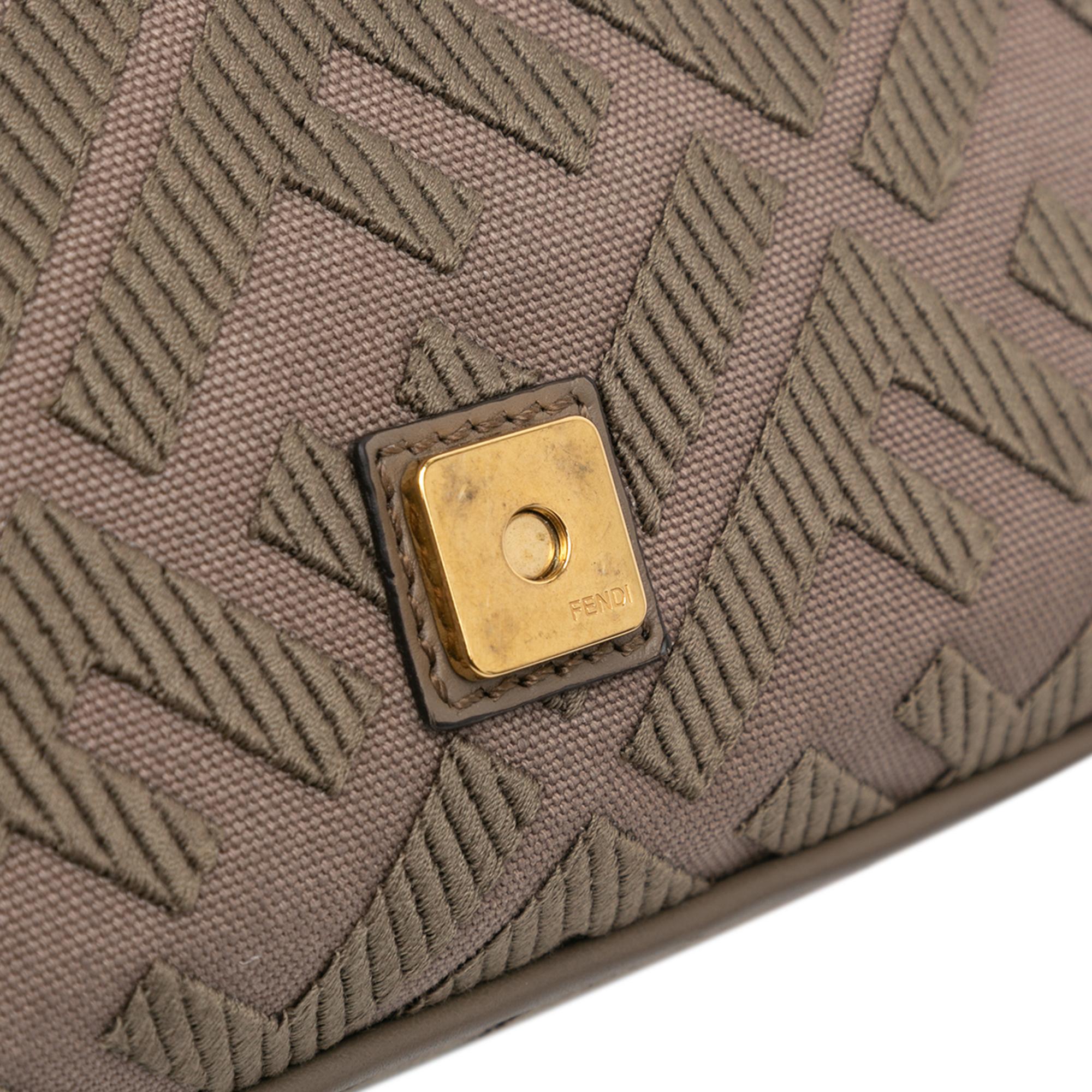 Fendi Zucca Embroidered Canvas Baguette Satchel (SHG-iv4LJh)