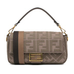 Fendi Zucca Embroidered Canvas Baguette Satchel (SHG-iv4LJh)