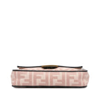 Fendi Zucca Embroidered Canvas Baguette Satchel