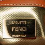 Fendi Zucca Embroidered Denim Baguette Satchel (SHG-oiAEAB)