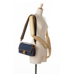 Fendi Zucca Embroidered Denim Baguette Satchel (SHG-U0Rmi7)