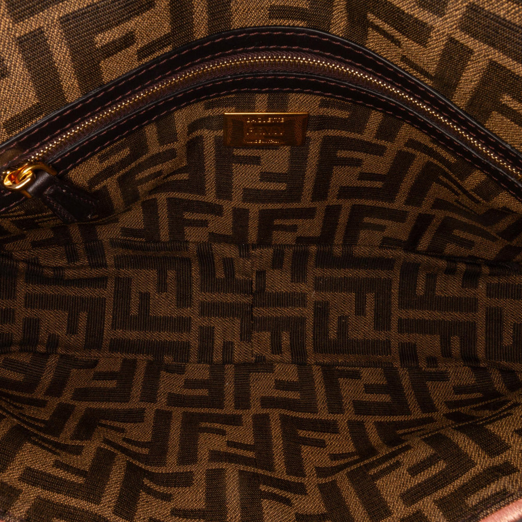 Fendi Zucca Embroidered Karligraphy Baguette (SHG-tbdDOJ)