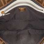 Fendi Zucca Glazed Fabric Cage Baguette Satchel (SHG-9B1AOo)