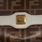 Fendi Zucca Glazed Fabric Cage Baguette Satchel (SHG-9B1AOo)