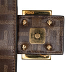 Fendi Zucca Glazed Fabric Cage Baguette Satchel (SHG-9B1AOo)