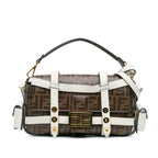 Fendi Zucca Glazed Fabric Cage Baguette Satchel (SHG-9B1AOo)