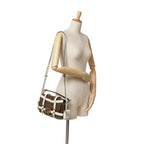 Fendi Zucca Glazed Fabric Cage Baguette Satchel (SHG-9B1AOo)