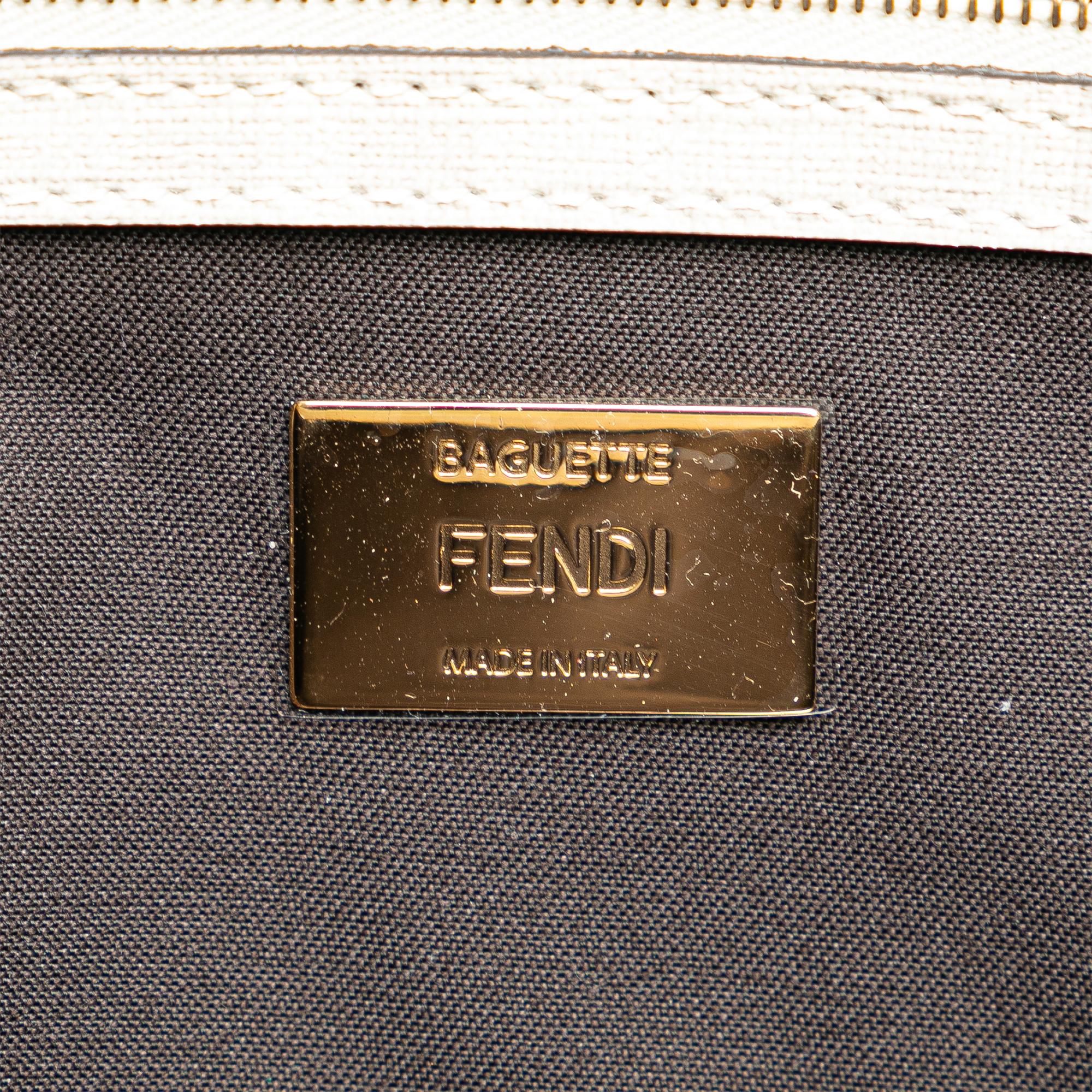 Fendi Zucca Graphic Print Coated Canvas Bikini Girls Baguette Satchel (SHG-M98lh0)
