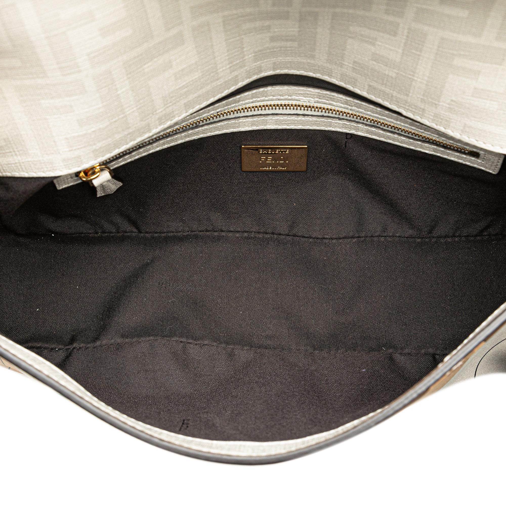 Fendi Zucca Graphic Print Coated Canvas Bikini Girls Baguette Satchel (SHG-c5yQoj)