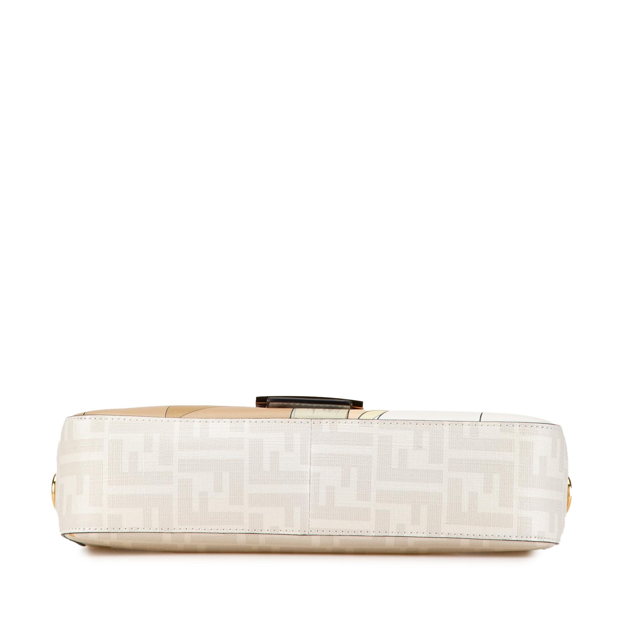 Fendi Zucca Graphic Print Coated Canvas Bikini Girls Baguette Satchel