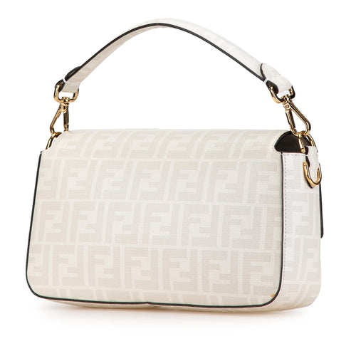 Fendi Zucca Graphic Print Coated Canvas Bikini Girls Baguette Satchel