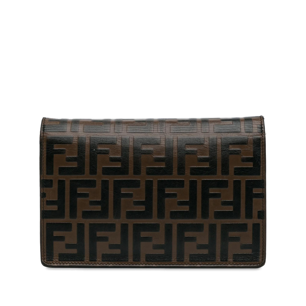 Fendi Zucca Kan I F Embossed Wallet on Chain (SHG-Du8lbp)