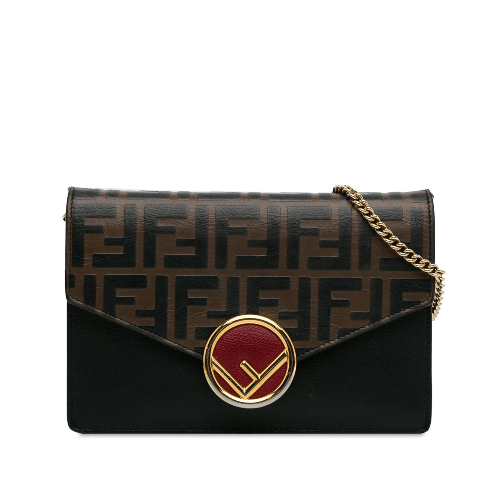 Fendi Zucca Kan I F Embossed Wallet on Chain (SHG-Du8lbp)