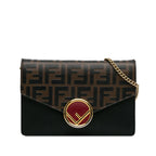 Fendi Zucca Kan I F Embossed Wallet on Chain (SHG-Du8lbp)